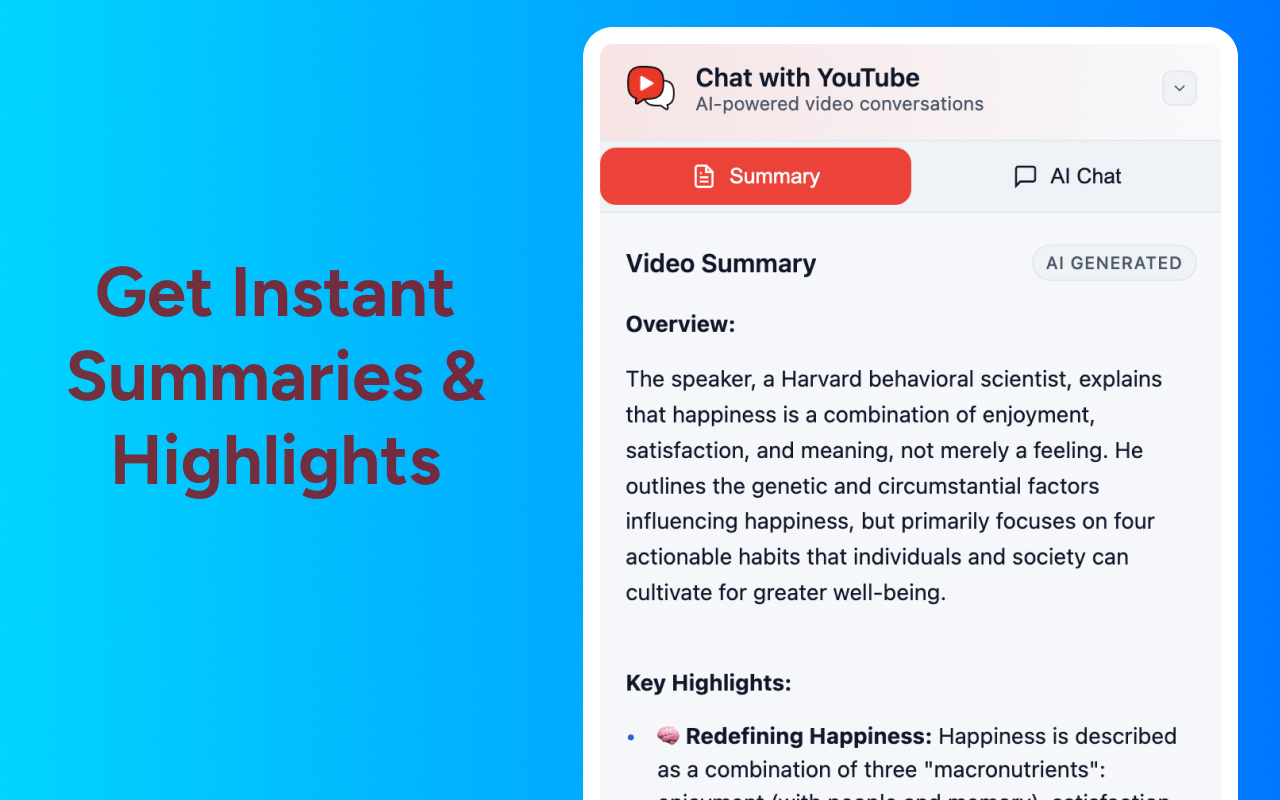 Chat with YouTube - Video Analysis